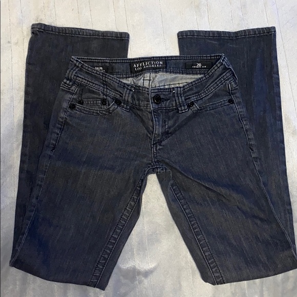 AFFLICTION Black Denim Jade Bootcut Jeans - Picture 12 of 13